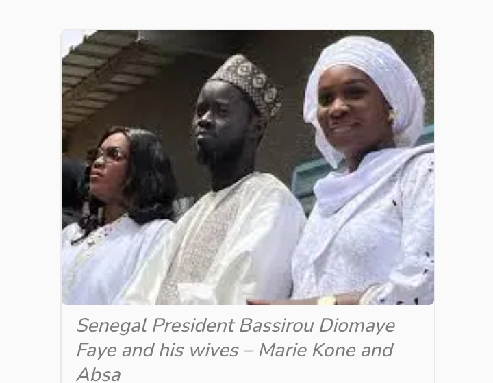 Meet Marie Khone and Absa, Senegal President Faye’s Wives