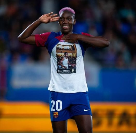 Oshoala Pays Tribute To MohBad After Barcelona's Victory Against Granada