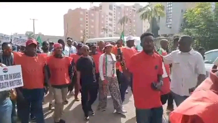 NLC President, Ajaero Leads Protest In Abuja